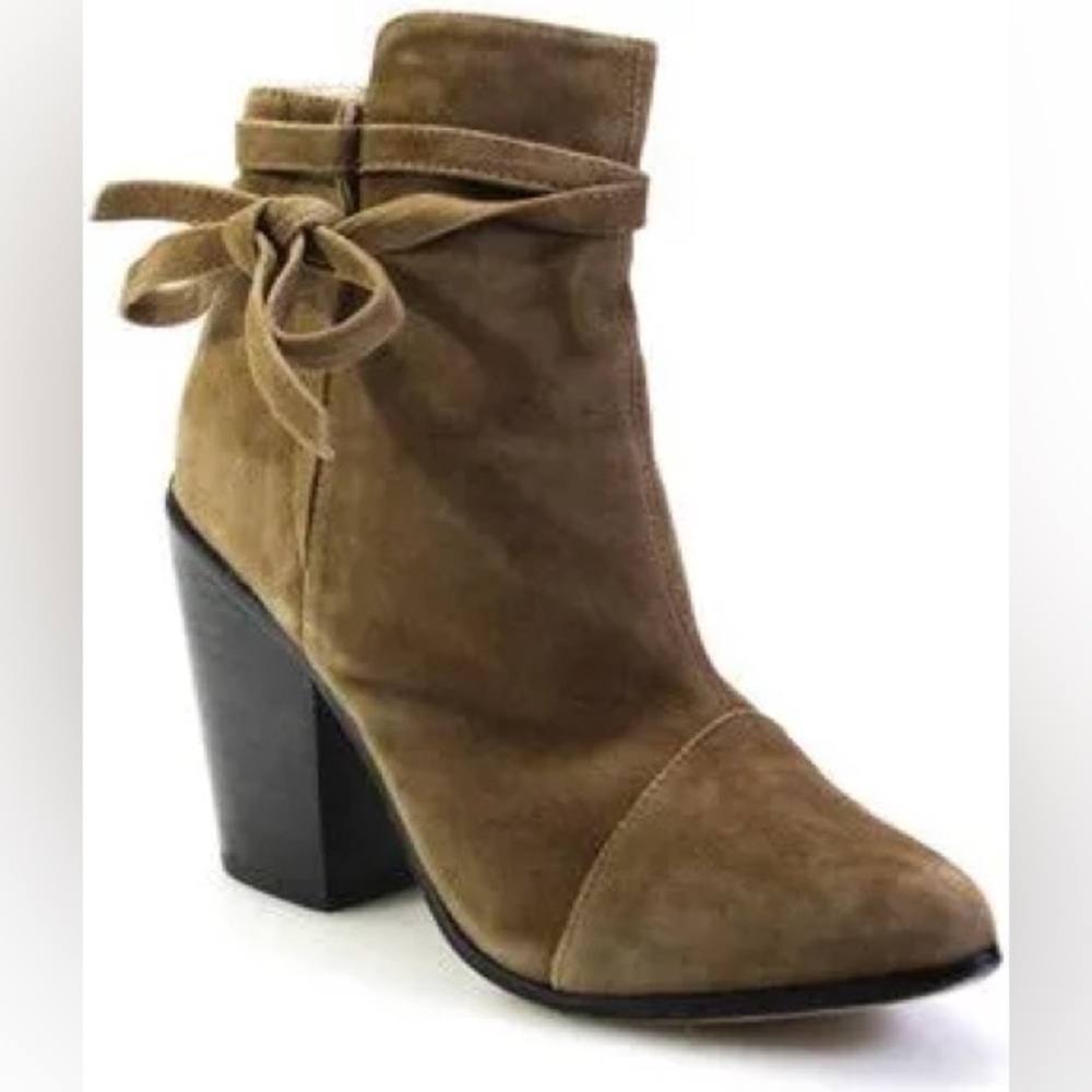 RAYE | Brown Suede Lace Ankle Elsa Bootie - Picture 3 of 12
